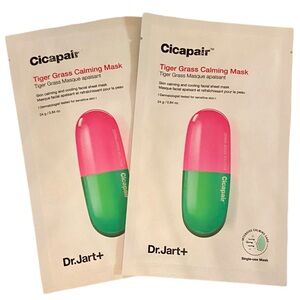 ⚫️ x2 Dr Jart + Cicapair Tiger Grass Calming Mask Bundle